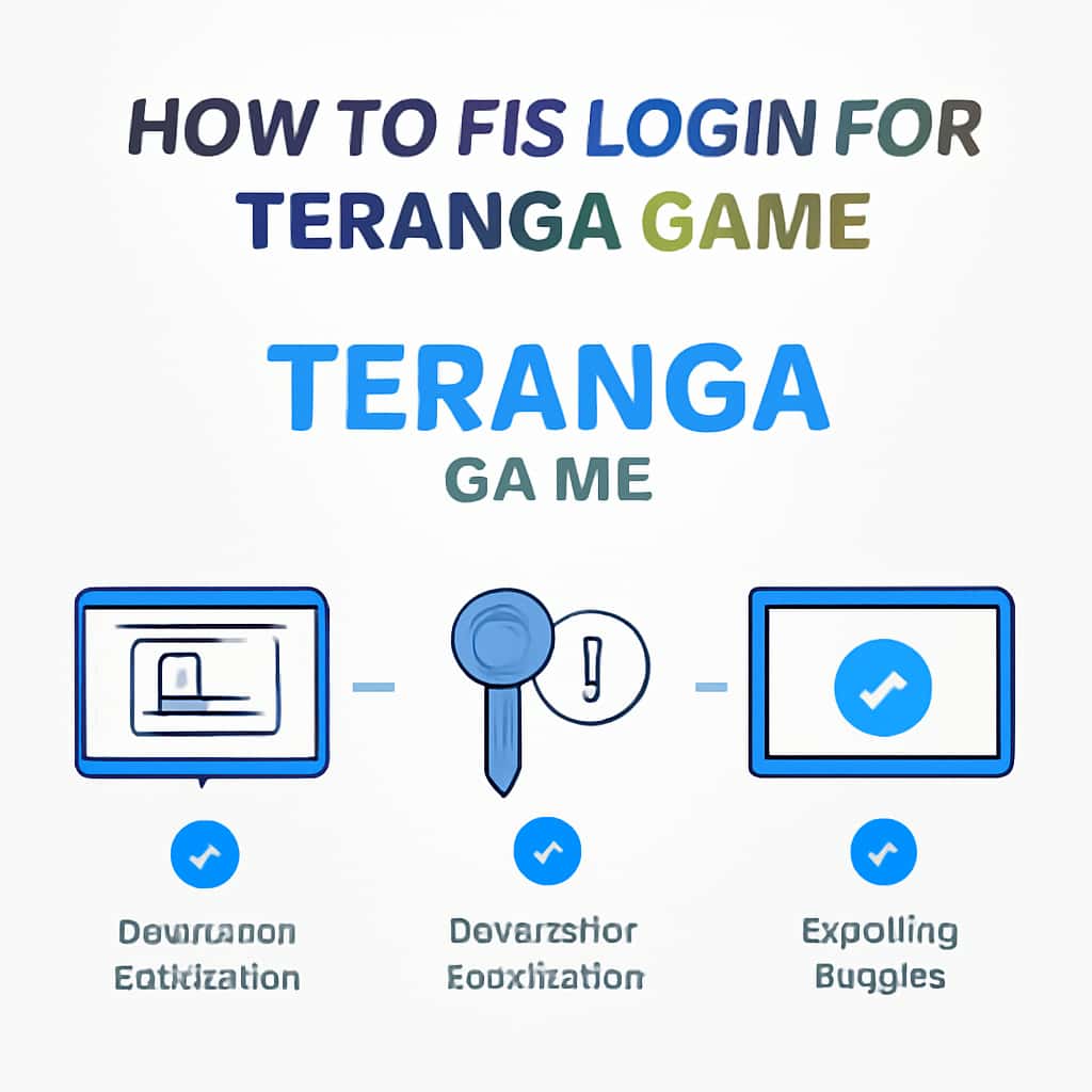 An illustration showcasing troubleshooting steps for Teranga Game login.