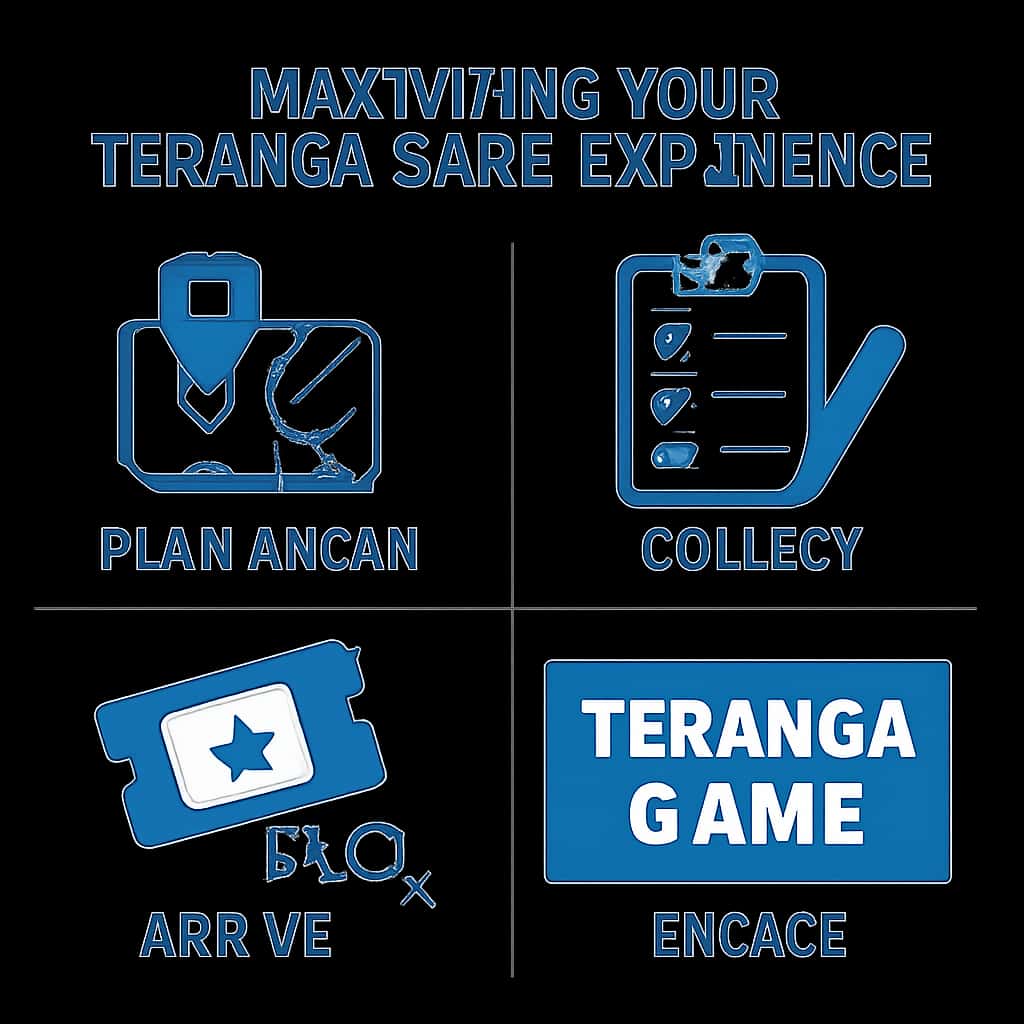 An illustration outlining steps to maximize the Teranga Game experience.