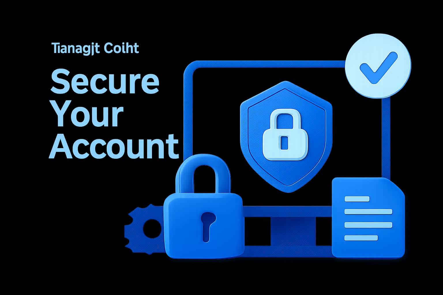 A visual representation of securing an account with a digital lock and the text 'Teranga Game'.