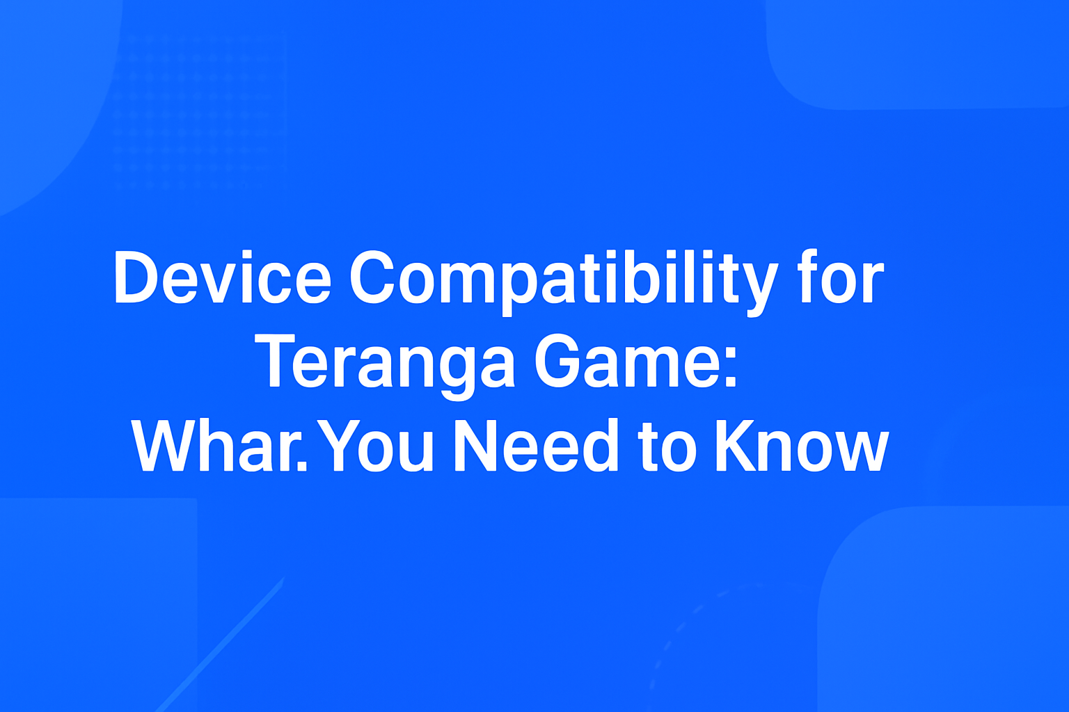 Image illustrating troubleshooting login issues for the Teranga Game.