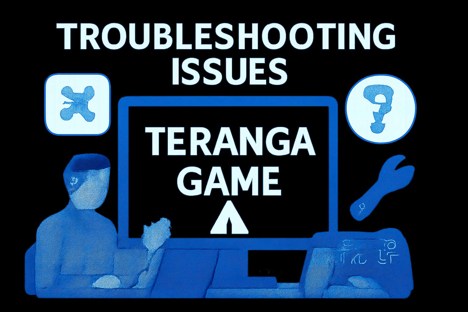 An informational scene about troubleshooting issues for Teranga Game.
